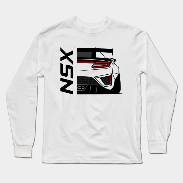 Widebody NSX Rear JDM Long Sleeve T-Shirt by GoldenTuners